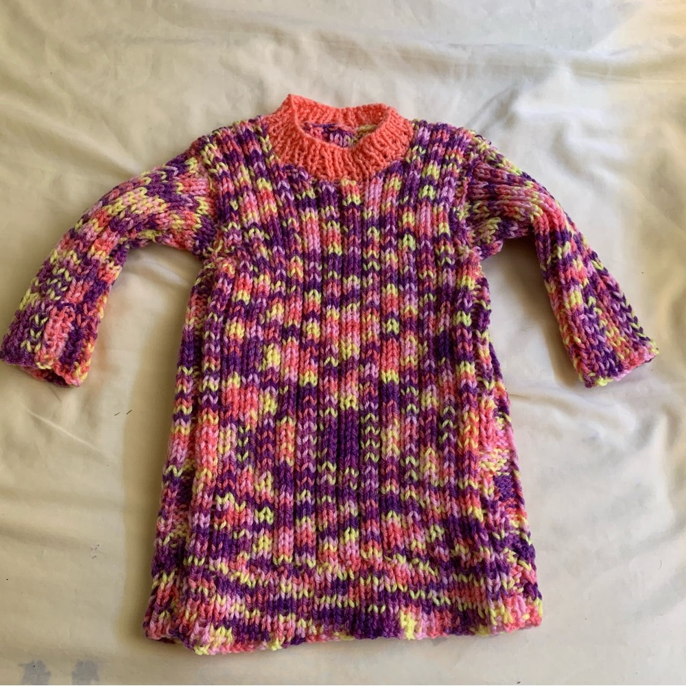 Handknit sweater dress